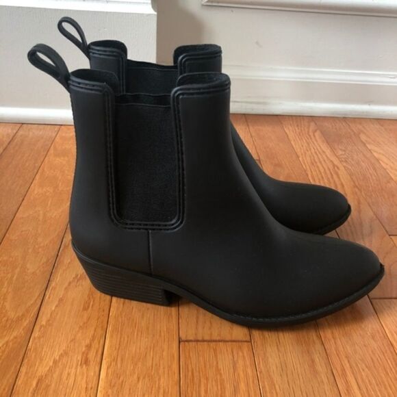 Jeffrey Campbell Ankle Chelsea Rain Boot Black - Picture 4 of 6